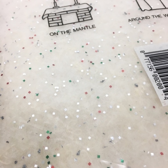 VINTAGE Christmas Drape Tree Skirt Glittering Sparkl-Tex Glitter Sparkle Shimmer - Picture 7 of 7